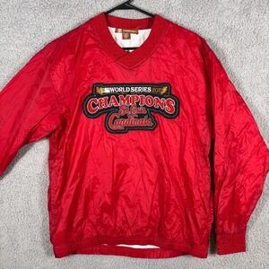 Cardinals‎ Harriton Pullover Windbreaker World Series 2011 Champions Red M